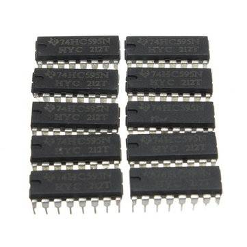250pcs SN74HC595N 74HC595 74HC595N HC595 DIP-16 8 Bit Shift Register IC