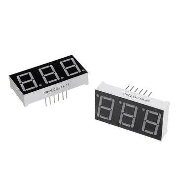 2Pcs 5361AS 0.56 inch LED Digital Tube Three-digit Common Cathode Bright Red Light