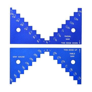 2pcs Aluminium Alloy 1/8 to 2-1/4 Inch Depth Gauge Saw Gauge for Table Saw Router Table Set Up Miter
