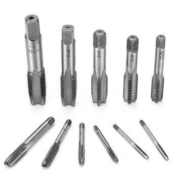 2pcs M3-M20 High Speed HSS Straight Thread Tap Screw Tap Metric Hand Tap (SIZE: M5)