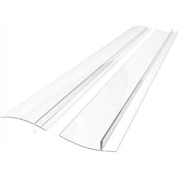 2pcs Silicone Stove Counter Gap Cover Heat Resistant Gap Filler Seals Kitche... (COLOR: TRANSPARENT)