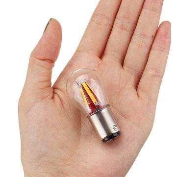 2PCS Upgraded 1157 BAY15D 21/5W Red 4 Filament COB LED Stop Brake Lights Bulb Parking Turn Lamp 450L