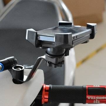 3.5-6inch Mirror 360 Degree Rotation Motorcycle Bicycle Mount Holder For GPS Mobile Phone