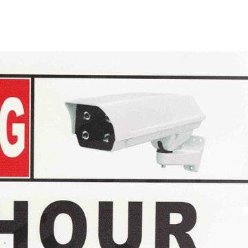 30 x 20cm (12" x 8") 24 Hour Online Remote Video Surveillance Security CCTV Camera Metal Sign Decal