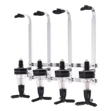 30ml Capacity Wall Mounted Stand 4 Bottle Alcoholic Drink Dispenser for Home Bar Drink Dispenser Pou