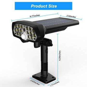 30W 16LED Solar Panel Street Light PIR Motion Sensor 360 Diming Outdoor Wall Lamp for Garden Road