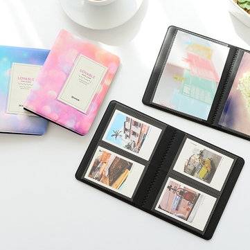 32/64 Pockets Starry Sky PU Cover Photo Album For 3/5 inch Picture... (INCH: 5INCH | COLOR.: YELLOW)