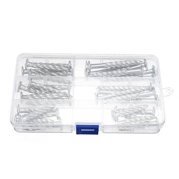 32Pcs Galvanized Threaded Nail Expansion Screw Nails Door Frame and Safety Speed Bump Fixing Pull Bu