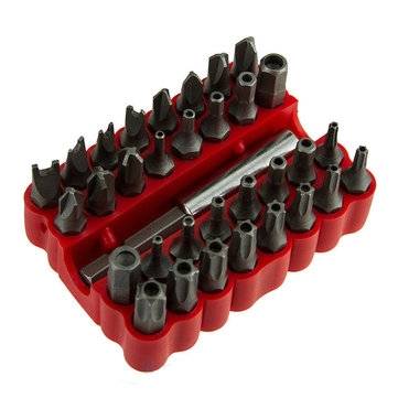 33pcs Torq Torx Hex Star Spanner Tri Wing Screwdriver Magnetic Holder Security Tamper Proof Bit Set