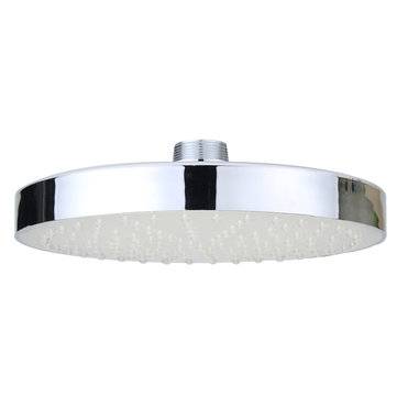 360 Adjustable 8 Inch LED Round Chrome Rain Bathroom Shower Head Rainfall 7 Color Changing Bath