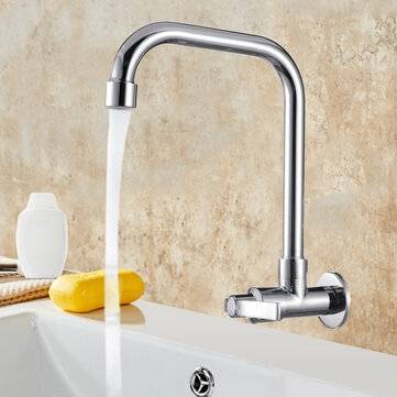 360 Degree Rotation Single Cold Faucet Brass Kitchen Sink Faucet
