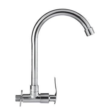 360 Degree Rotation Single Cold Faucet Brass Kitchen Sink Vertical Faucet