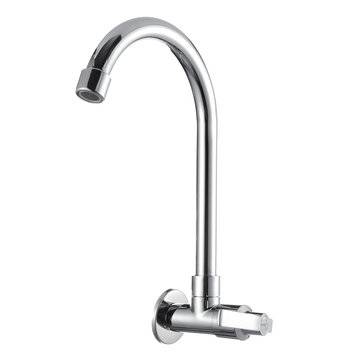 360 Degree Rotation Single Cold Faucet Brass Kitchen Sink Vertical Faucet