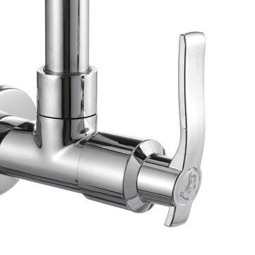 360 Degree Rotation Single Cold Faucet Brass Kitchen Sink Vertical Faucet