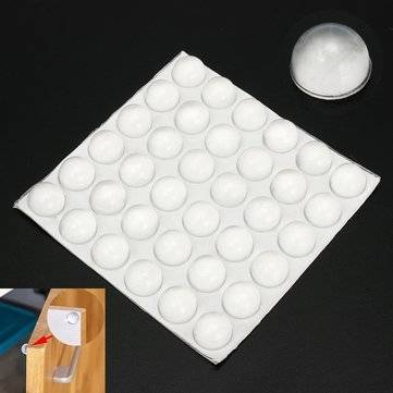 36Pcs Clear Rubber Feet Bumper Silicone Self-adhesive Anti-slip 1610mm