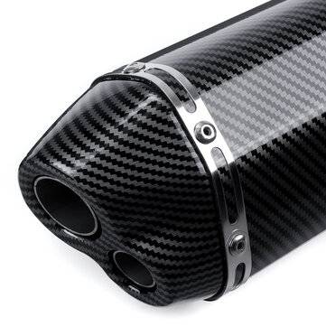 38-51mm Exhaust Muffler Dual Outlet Pipe Silencer Universal For Motorcycle Dirt Bike