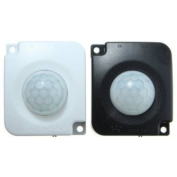 Detector Infrared PIR Motion Sensor Switch For Led Lights+2PCS Male Connector (COLOR.: WHITE)