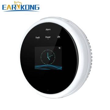 EARYKONG Wifi Natural Gas Sensor LCD Screen Household Smart Gas Alarm Detector Leakage Sensor Wifi T