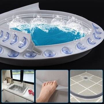 Flexible Water Stopper Bathroom Kitchen Flood Barrier Rubber Dam Dry and Wet Separa... (SIZE: 120CM)