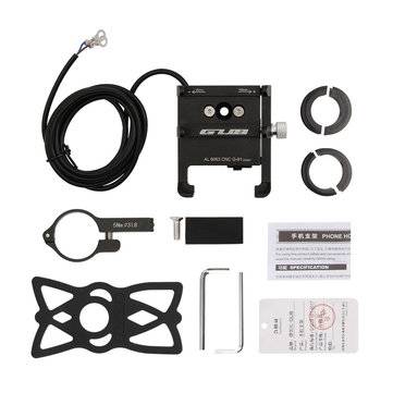 GUB G-91 12V-48V Phone GPS USB Charger Holder Bike Mount Electric Scooter Bicycle Charging Stand