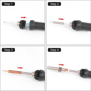 Handskit 15Pcs Pure Copper Solder Iron Tip 900M Tip for Soldering Rework Station Solder Tips