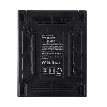 Intelligent LCD Charger 4 Slot for 18650 21700-26650 Lithium AA AAA Nimh Battery Charger