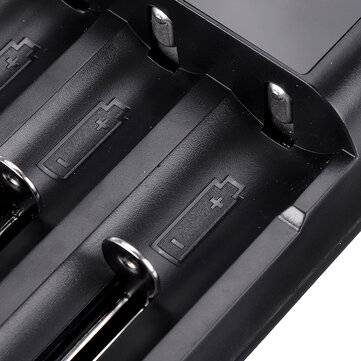 Intelligent LCD Charger 4 Slot for 18650 21700-26650 Lithium AA AAA Nimh Battery Charger