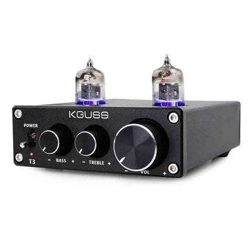 KGUSS T3 6J1 Treble Bass Adjustment Preamp Tube Vacuum Amplifier Pr... (ADAPTOR: UK | COLOR1: BLACK)