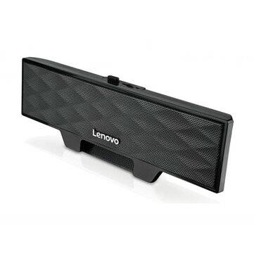 Lenovo B10 Speaker Double Drivers Stereo Soundbar USB Powered 3.5mm Wired Computer... (COLOR: BLACK)