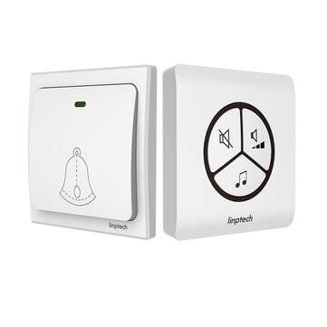 Linptech G1 Self-power Waterproof wireless Doorbell No Battery Home 25 Chime 1 Butt... (TYPE: B5PCS)