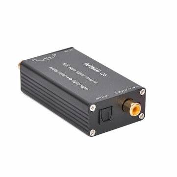 PJ.MIAOLAI Q6 RCA analog Signal Converter Digital Fiber Coaxial Output Mini Portabl... (ADAPTOR: US)