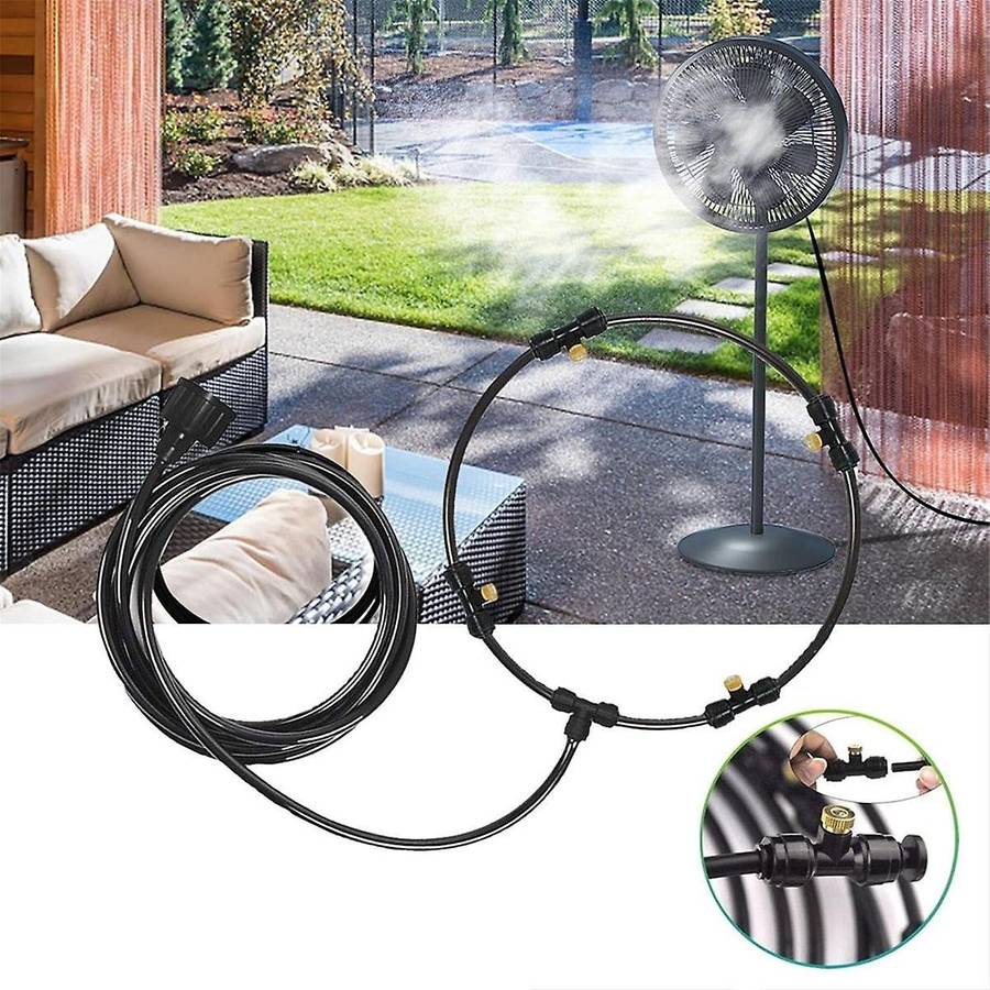 22 Inches Summer Cooling Fan Kit, Water Fan Kit, Suitable for Gardens, Swimming Pools, Yards