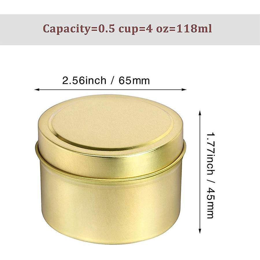 24 Pcs Candle Tins, 4 Oz Metal Candle Containers for Candle ,for Making Candles, Arts Crafts(Silver,