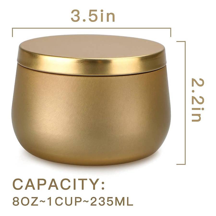 24Pcs Candle Tins, 8 Oz, 2 Color Candle Containers, Candle Jars for Candle Making, DIY Candle Can Se