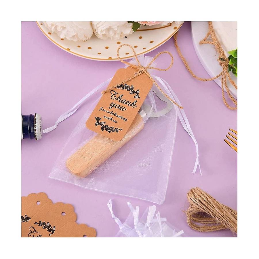 24pcs Wooden Handle Bartender Bottle Openers , Bar Or Restaurant Baby Shower - Beer Bottle Openers