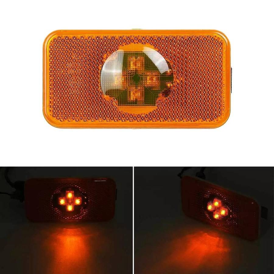 24v Car Truck Led Side Marker Light Amber Indicator Lamp 4 Led for Volvo Trucks Fm/fh