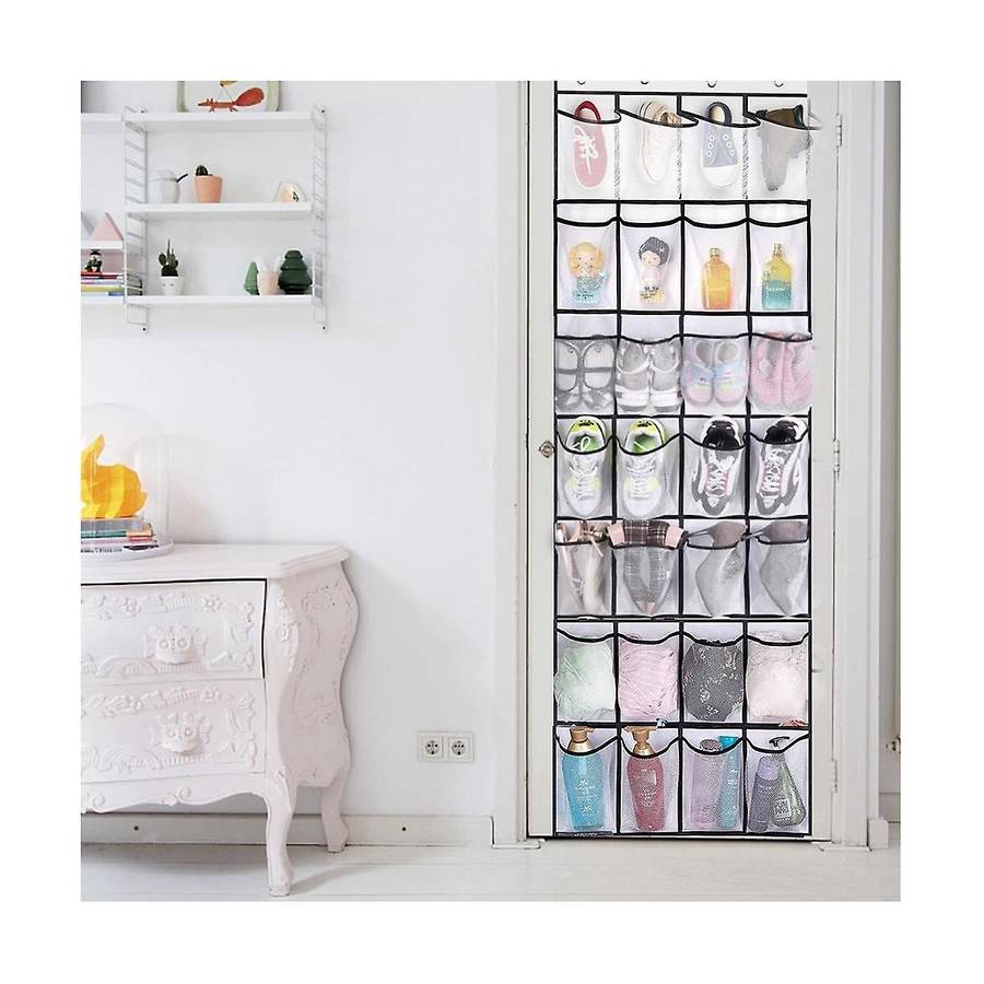 28 Pockets Over The Door Shoe Organizers for Closet Shoes Hanger Organizers Storage Holder for Back