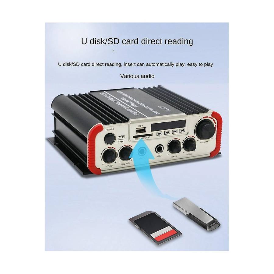 2-channel 80w High Power Car Bluetooth Audio Power Amplifier Stereo Digital Audio Receiver for Car
