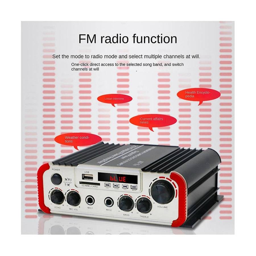 2-channel 80w High Power Car Bluetooth Audio Power Amplifier Stereo Digital Audio Receiver for Car