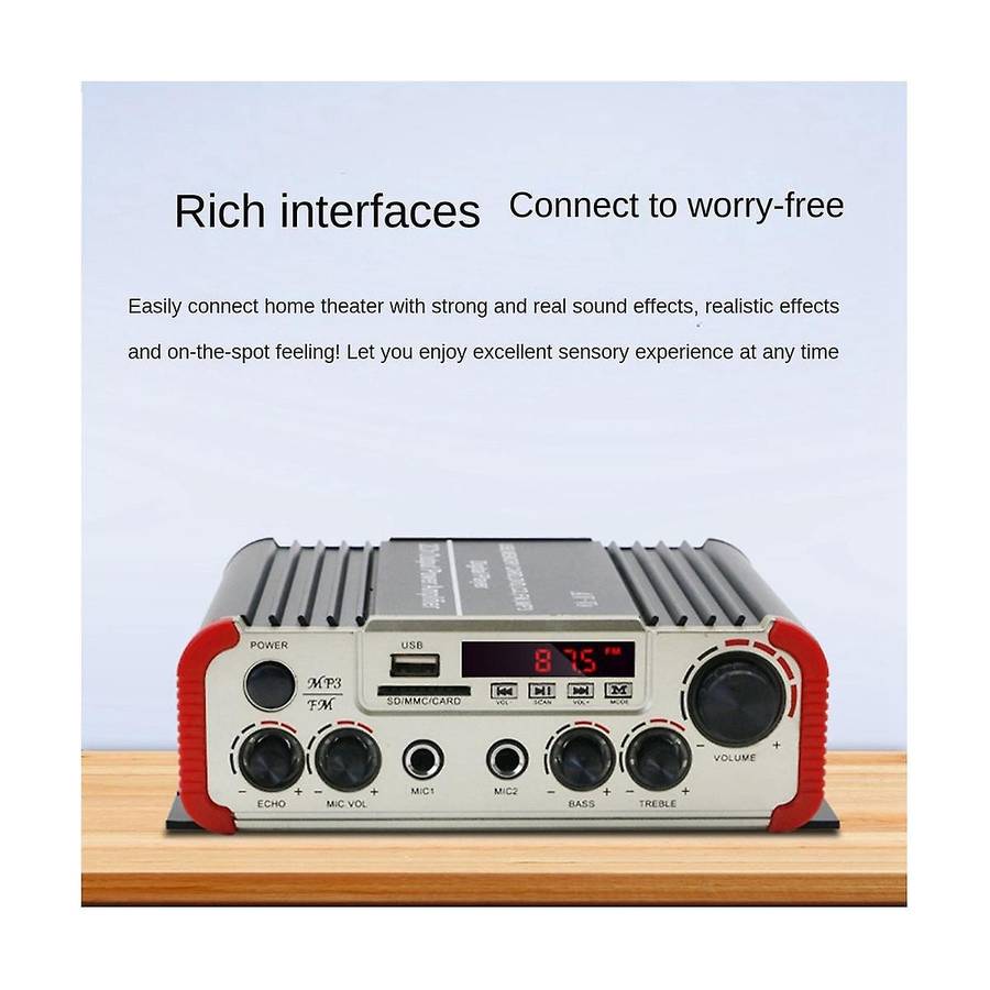 2-channel 80w High Power Car Bluetooth Audio Power Amplifier Stereo Digital Audio Receiver for Car