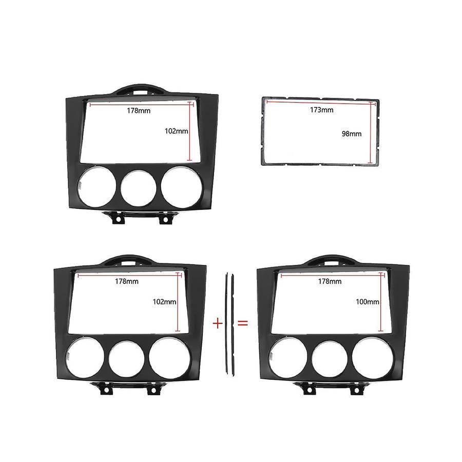 2din Car Stereo Radio Fascia for Rx-8 Rx8 2003-2008 Dashboard Video Dvd Player Panel Frame Mounting
