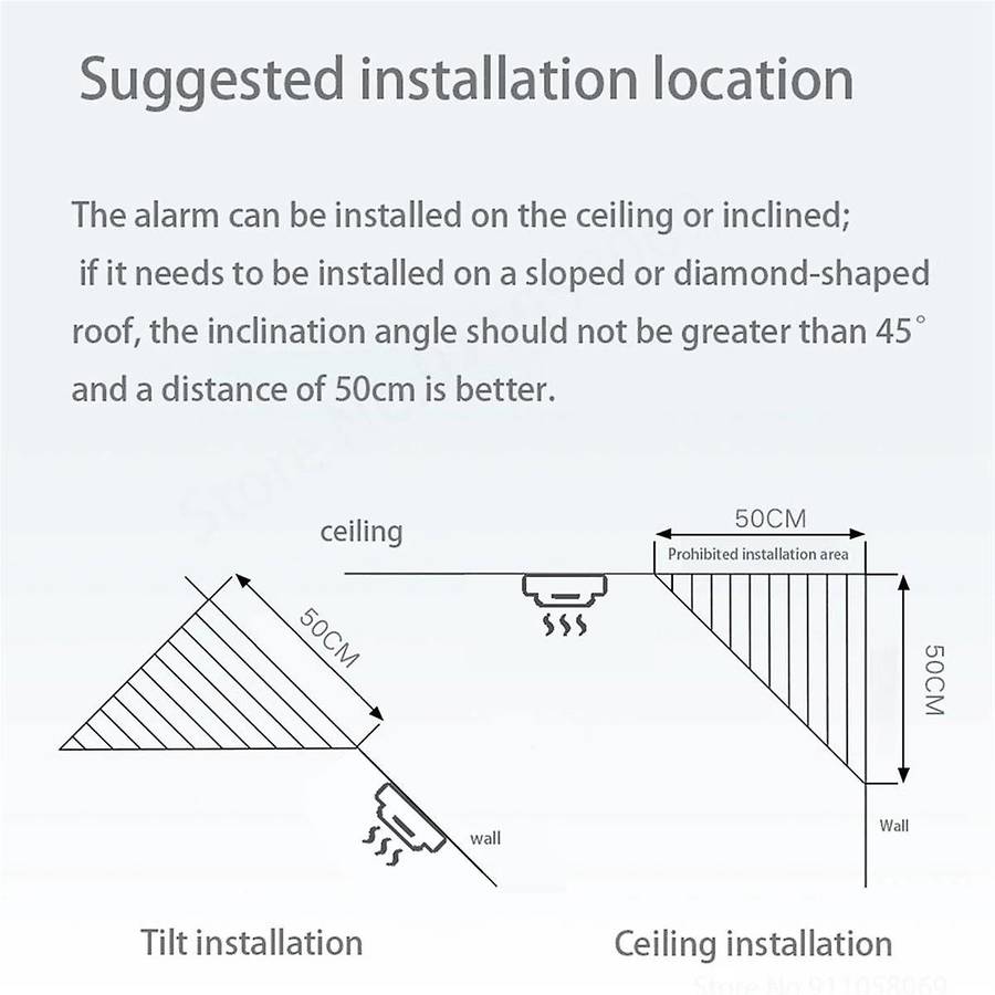 2-In-1 Wireless Tuya Smoke Detector with Temperature Humidity Smoke Fire Alarm for Home Connect Alar