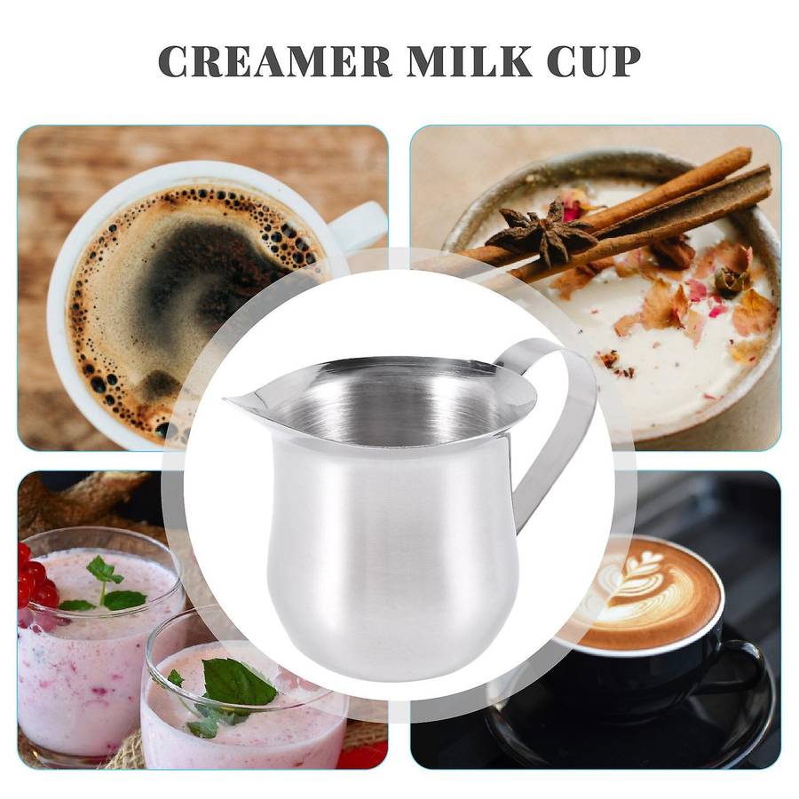 2pack 3oz Stainless Steel Bell Creamer Espresso Shot Frothing Pitcher Cup Latte Art Espresso Measur