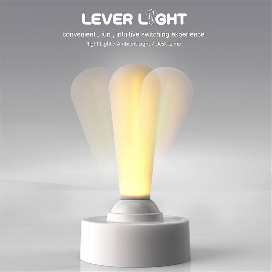 2Pack Lever Light Ambient Lighting Stick Lamp Shake Toggle Switch Rechargeable LED Night Light Wall