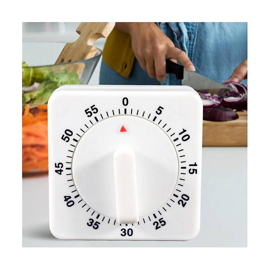 2-pack Square 60 Mechanical Kitchen Timer,chef Cooking Timer Clock with Loud Alarm
