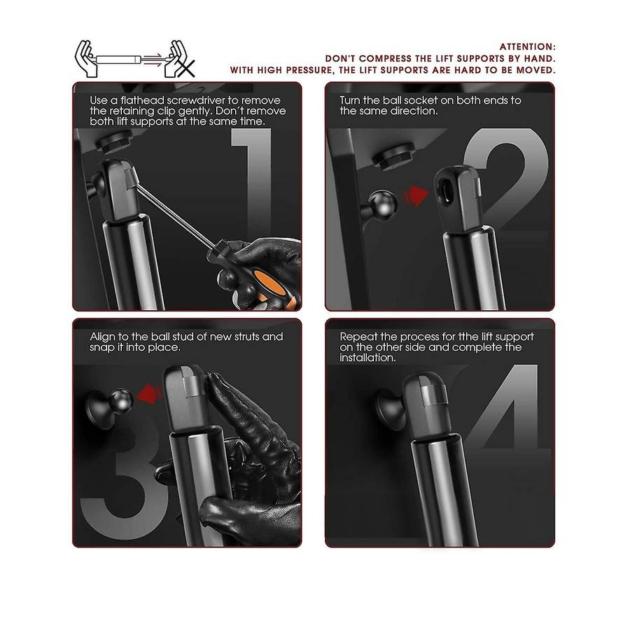 2PC 2002-2006 Lift Supports Shock Rear Hatch Trunk Spring Strut 7L6827550N