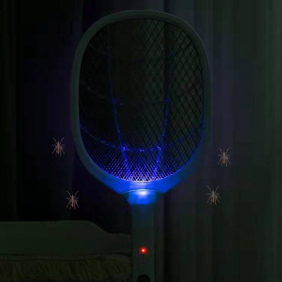 2PCS Bug Zapper Racket Mosquito with Super-Bright LED Light to Zap USB Rechargeable Electric Fly Swa