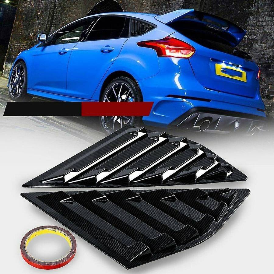 2Pcs Car Carbon Fiber Side Quarter Window Louvers for Focus MK3 - SE ST 2012-2018