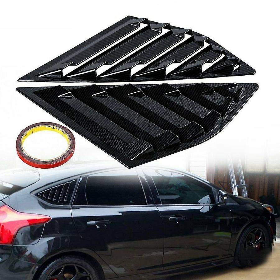 2Pcs Car Carbon Fiber Side Quarter Window Louvers for Focus MK3 - SE ST 2012-2018