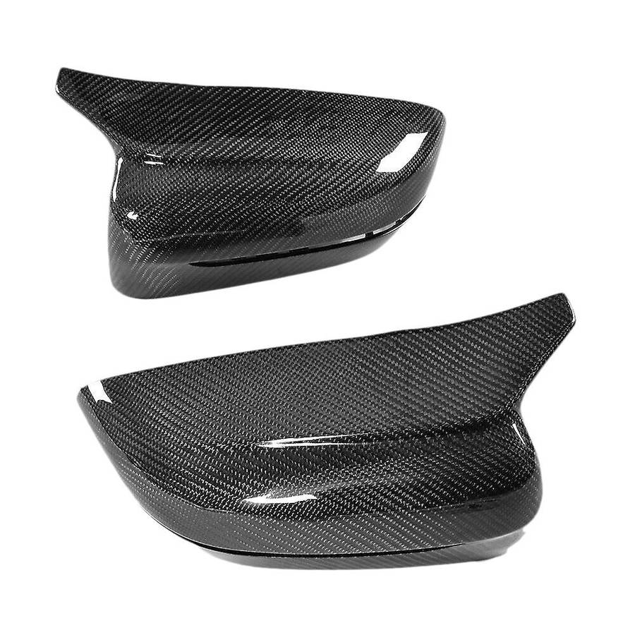 2Pcs Car Carbon Fiber Side Rear View Mirror Cover Replacement for  5 Series G11 G12 G30 G38 2017-201